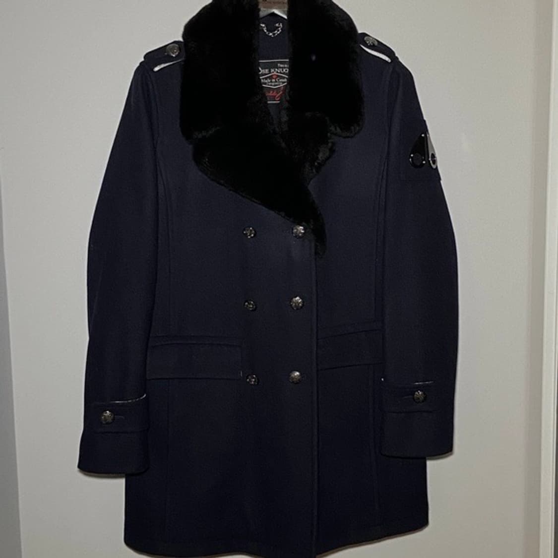 Moose Knuckles Rabbit fur-collar Peacoat 상품이미지1