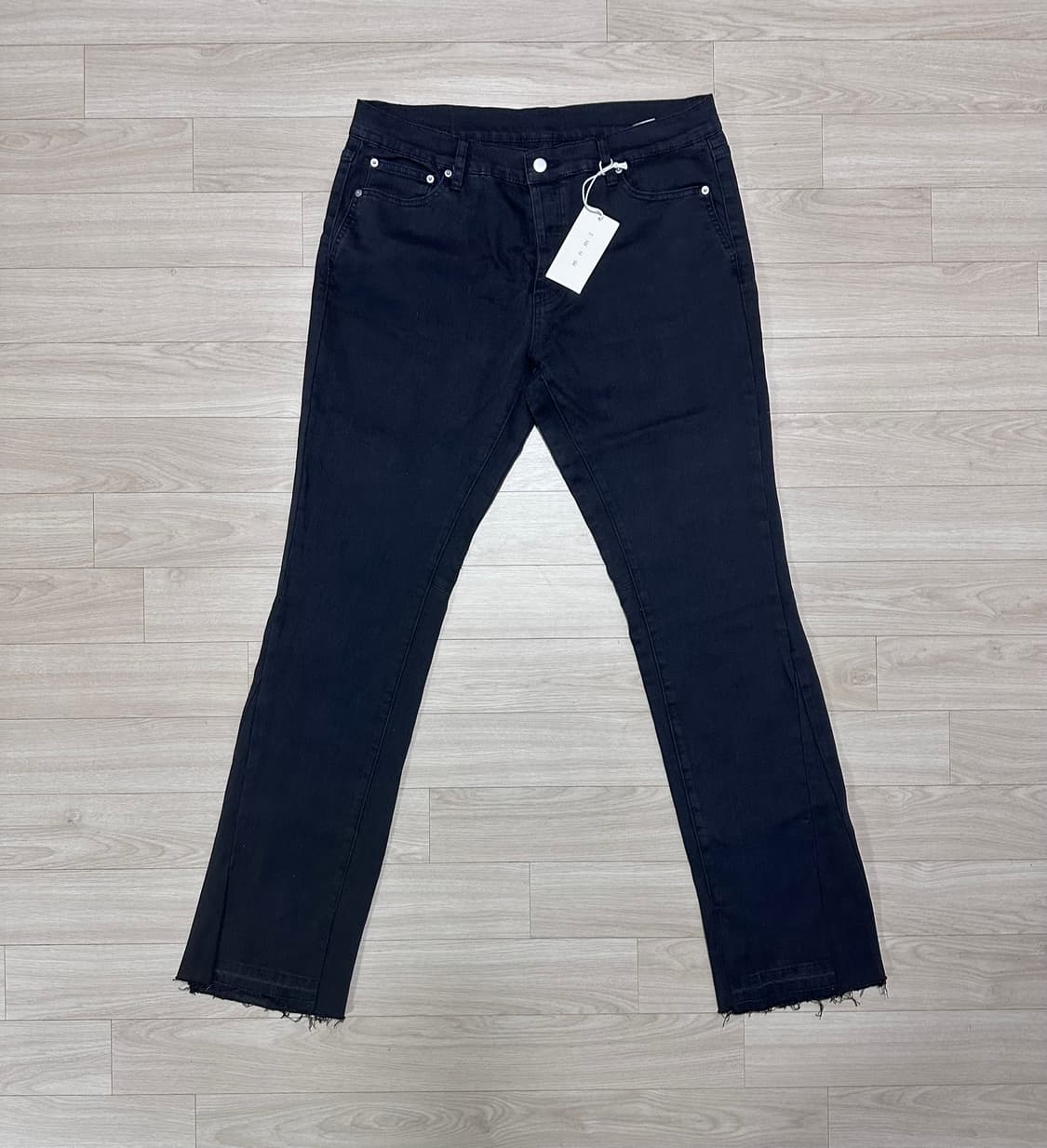 MNML 슬림 플레어 데님 팬츠 블랙 34 상품이미지1