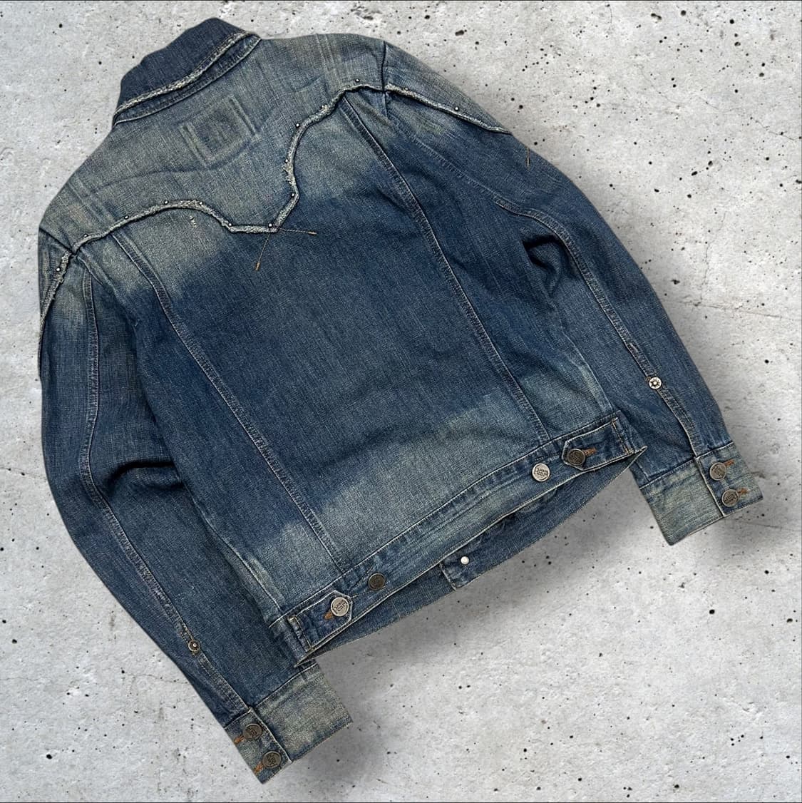 [L] pearl jeans 스터드 웨스턴 데님 자켓 청자켓 A886 상품이미지2