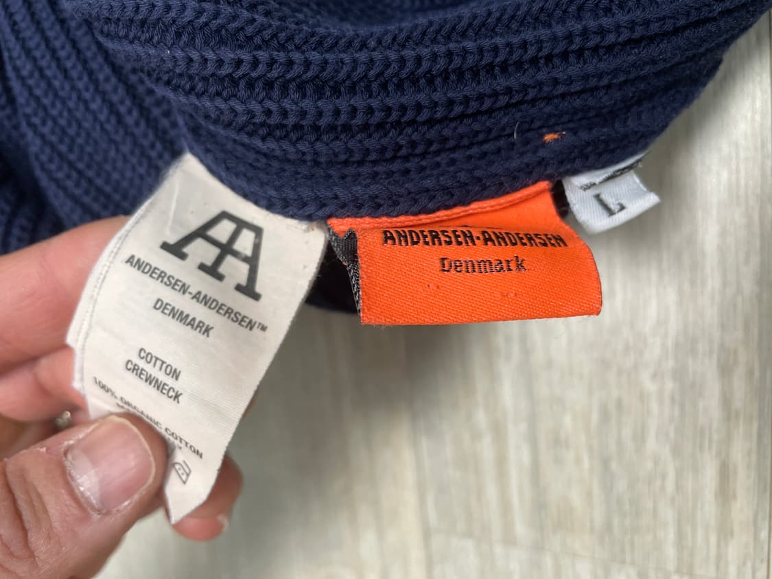 안데르센안데르센 코튼 니트 다크네이비[L] 상품이미지3