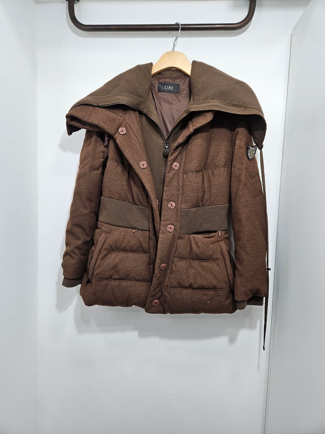 타임(TIME) 다운패딩 코트 브라운 상품이미지1