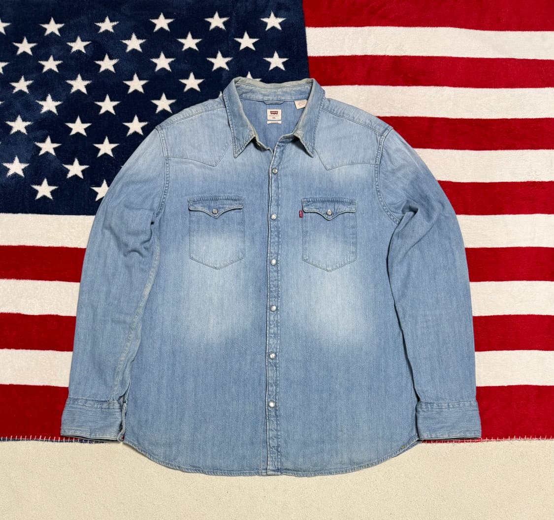 리바이스 웨스턴데님셔츠 Levi’s western shirt 빈티지 XL 상품이미지1