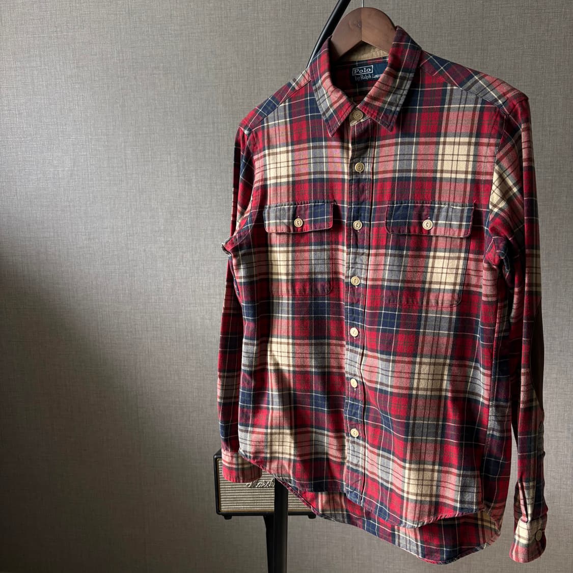 폴로 랄프로렌 엘보우 패치 웨스턴 체크 셔츠 상품이미지5