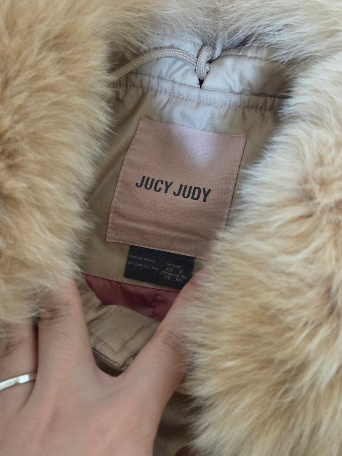 쥬시쥬디 폭스퍼 덕다운 패딩 상품이미지2