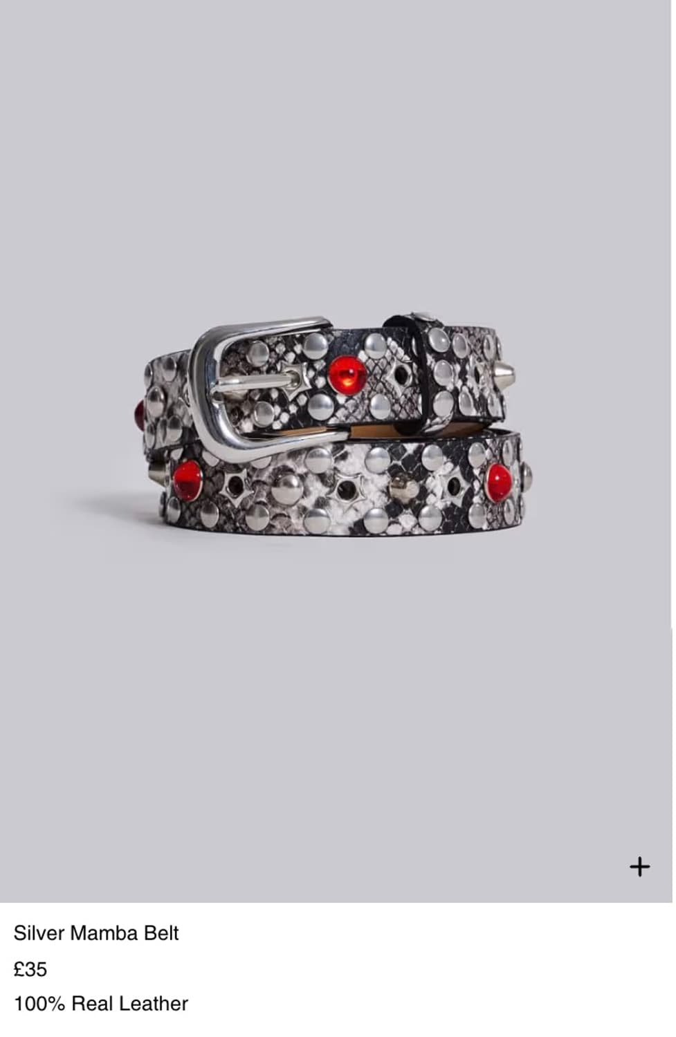 제이디드런던 Jaded London Silver Mamba Belt 상품이미지2