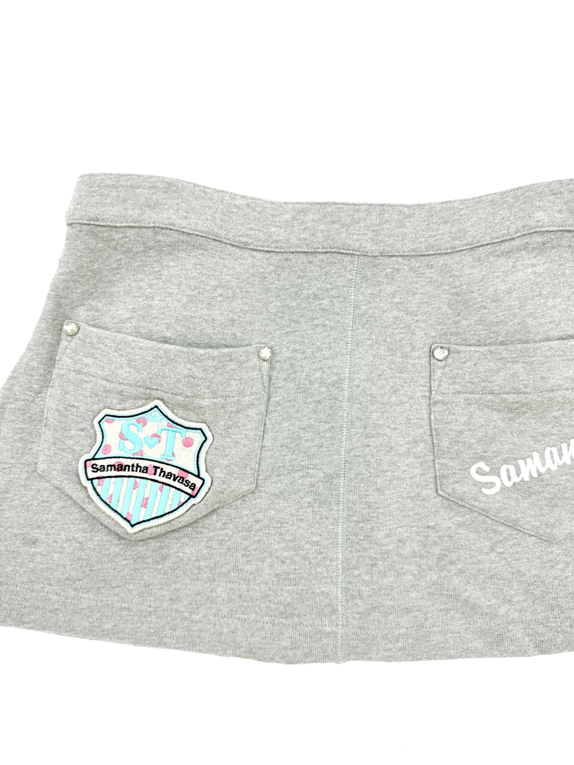 빈티지 SAMANTHA THAVASA 그레이 니트 미니 스커트 상품이미지5