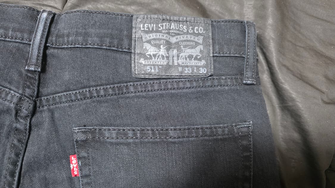 리바이스 511 스트레이트 슬림핏 블랙 데님 (W33 L30) 상품이미지6