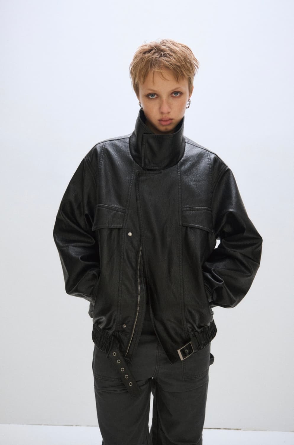 플리즈프로젝트 비건레더자켓(새상품) 상품이미지1