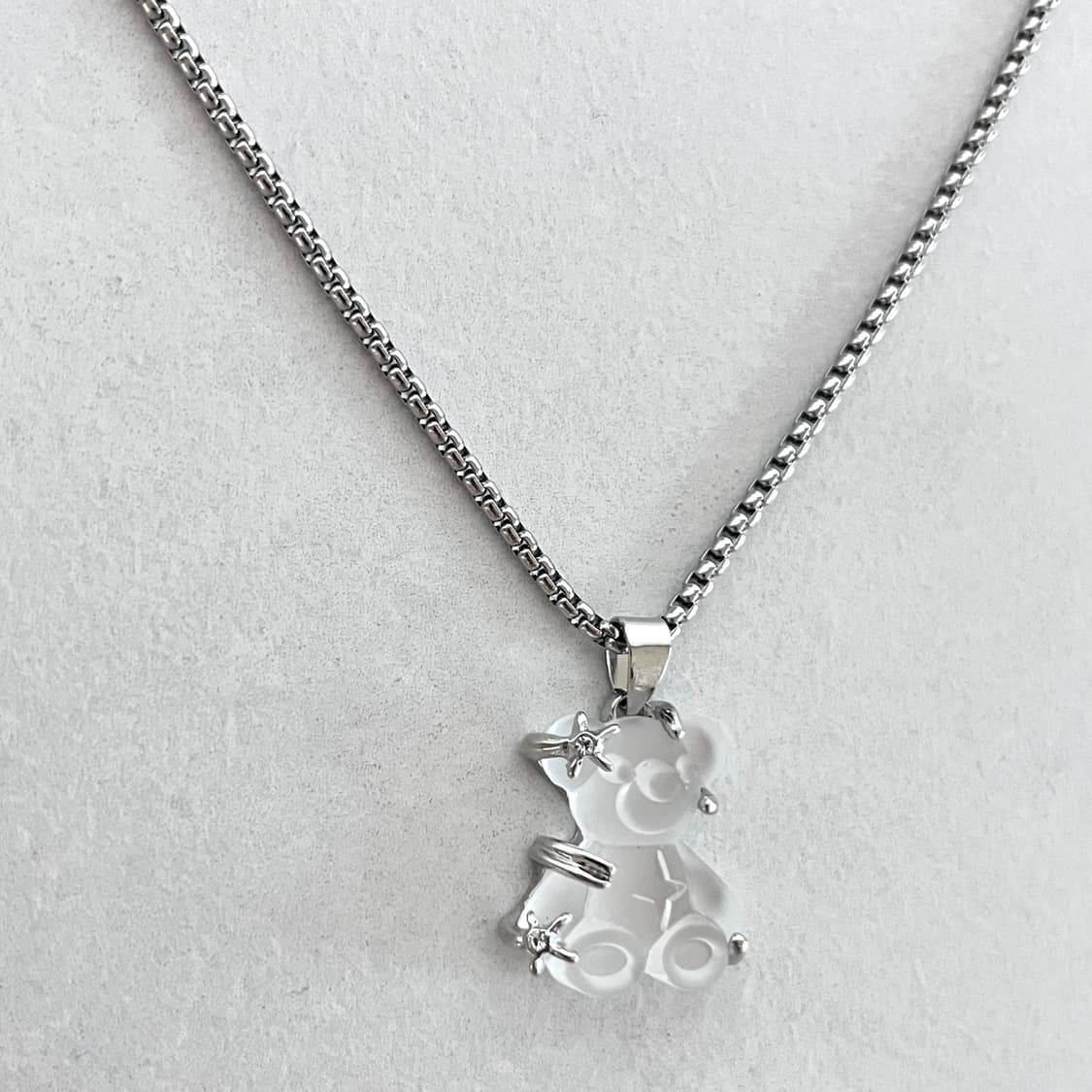 큐빅 베어 목걸이 상품이미지2