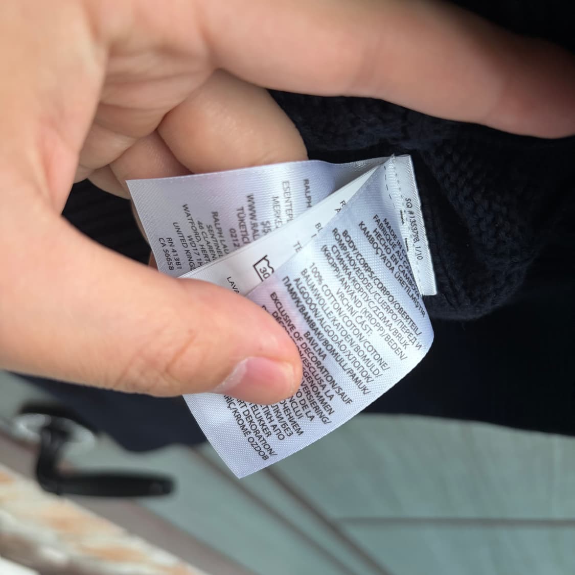 새상품(M)폴로 랄프로렌 자수 로고 케이블 니트 가디건 네이비 상품이미지5