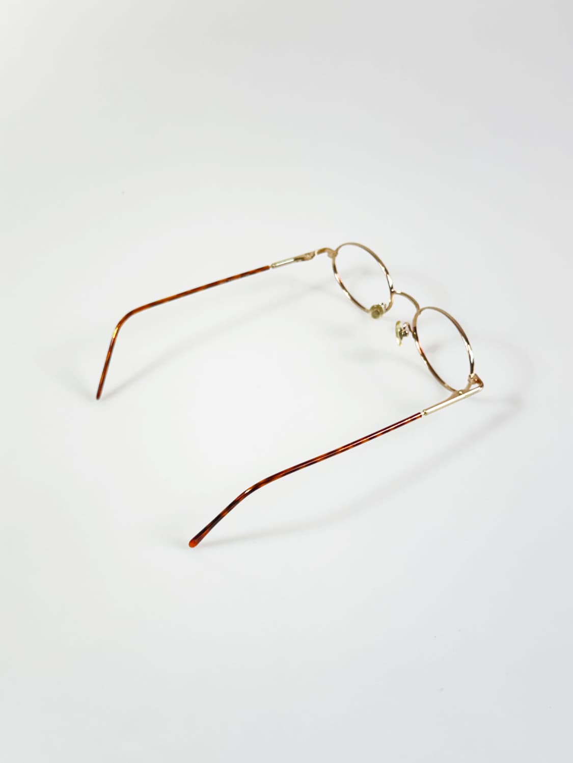 레드&골드 콤비 슬림 오벌 메탈 프레임 빈티지 안경 상품이미지4