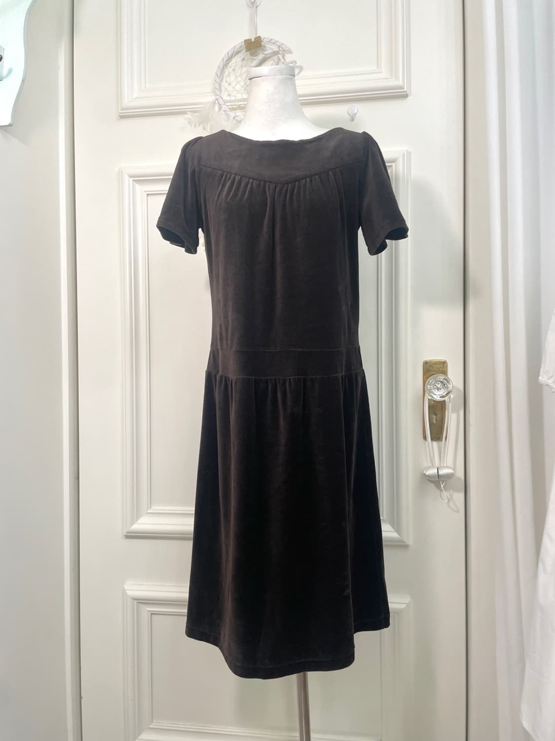 brown velvet shirring point loose opc 상품이미지1