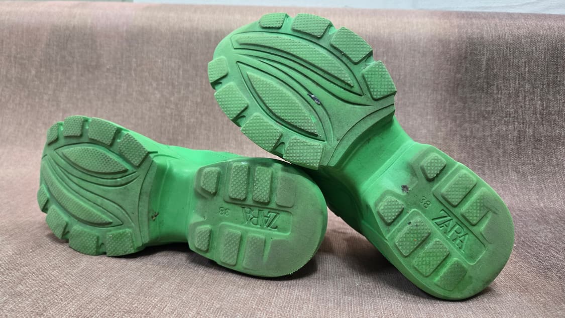 자라 245mm-  그린색 스니커즈 운동화 상품이미지6