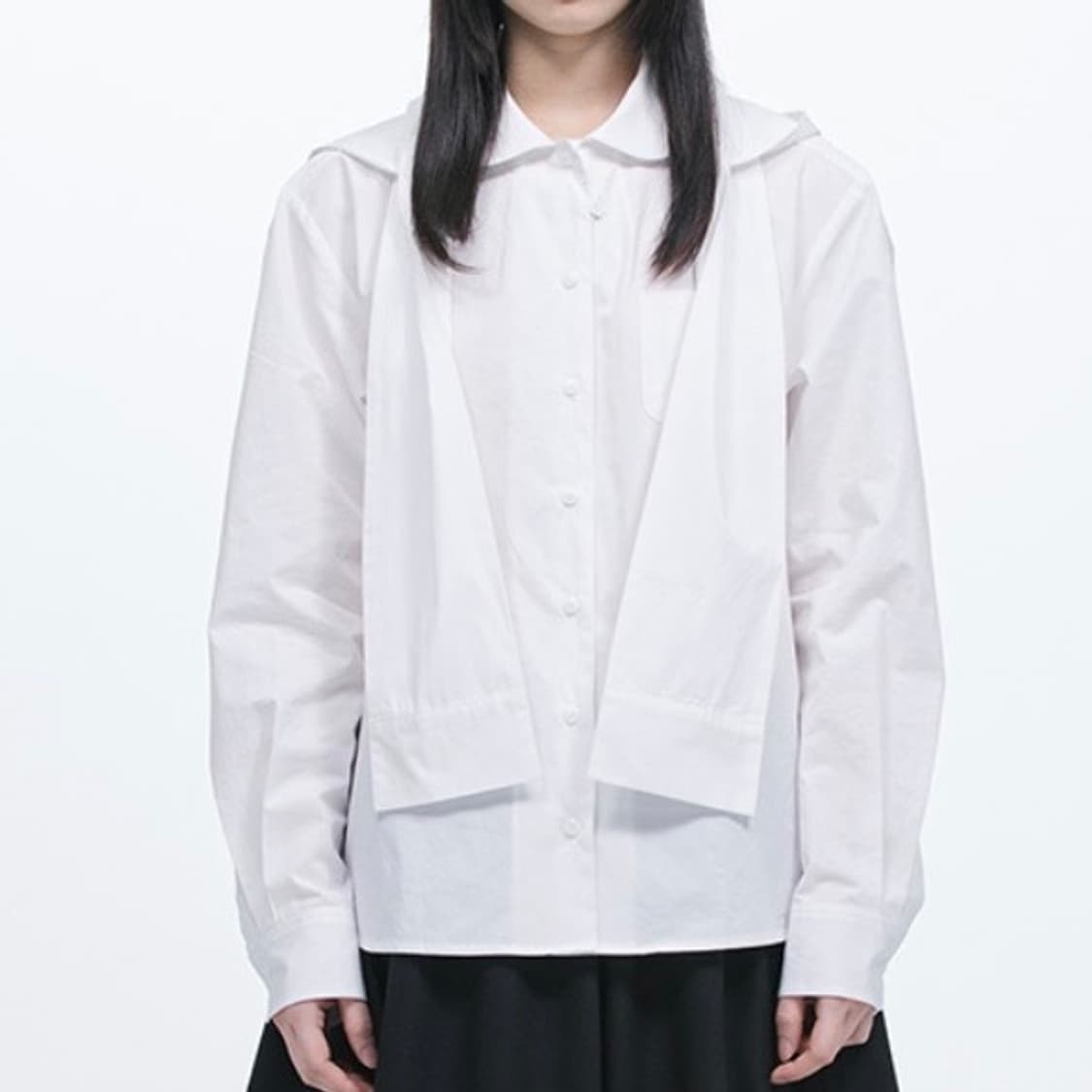 오헤시오 HOODED TWO-WAY SHIRT, IVORY 상품이미지1