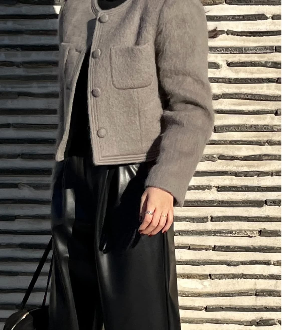 모헤어 울 자켓 - 카키베이지 상품이미지2