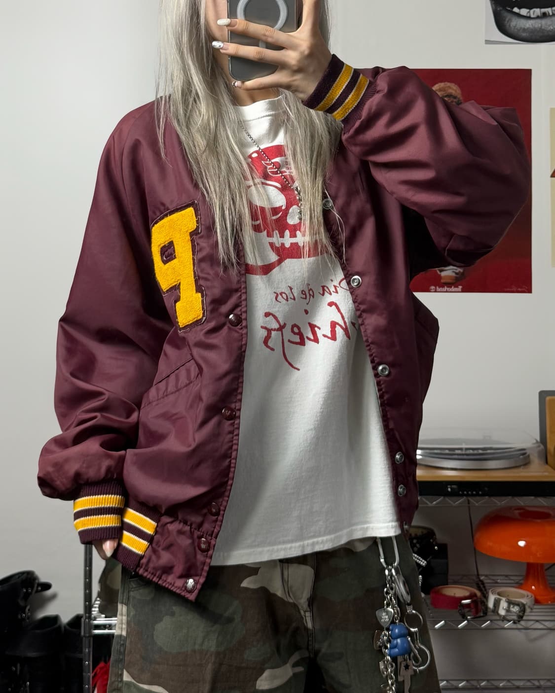 USA 빈티지 00s 피츠버그 스타디움 버건디 점퍼 상품이미지2