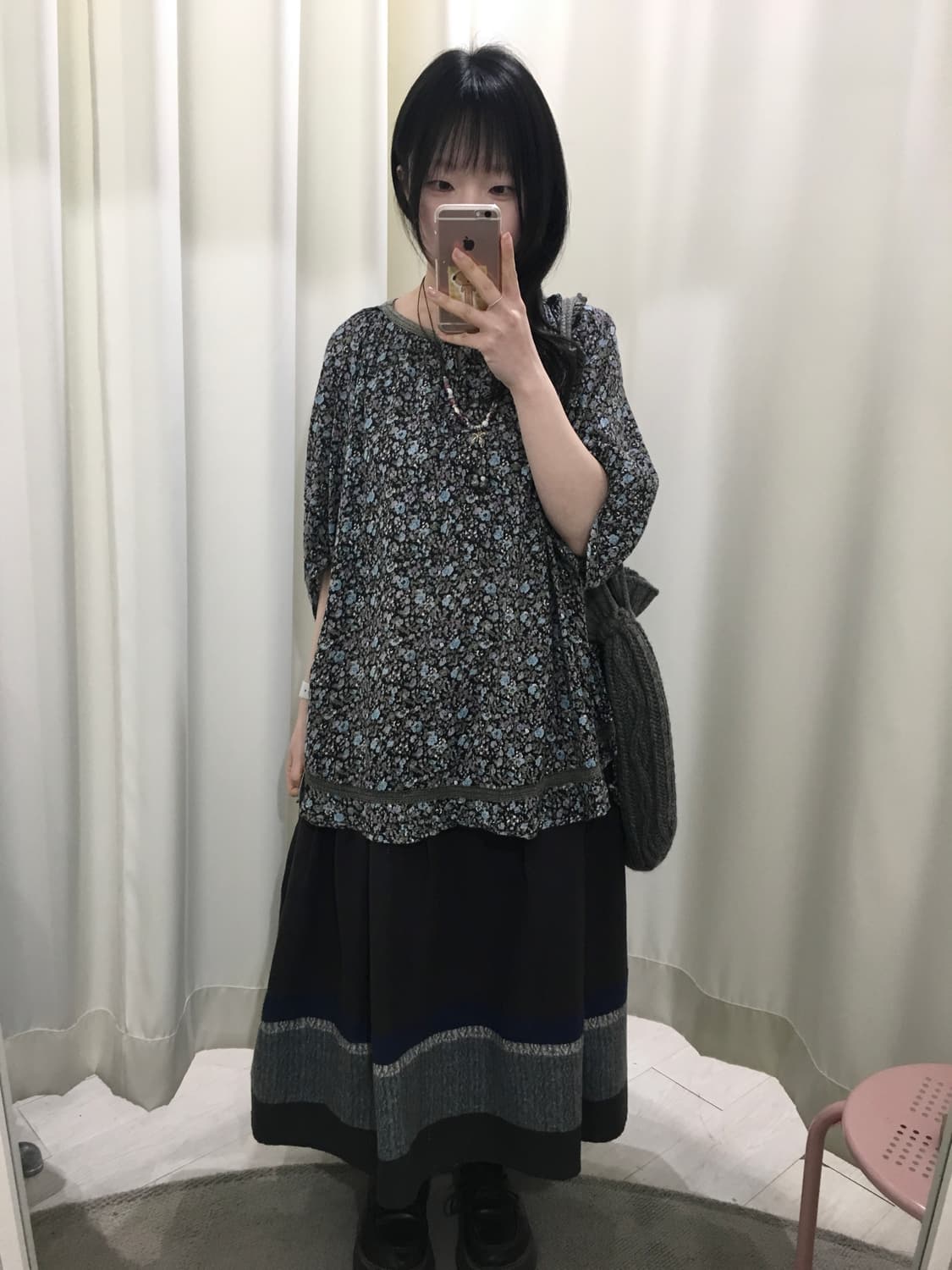 mori girl flower blouse 상품이미지2