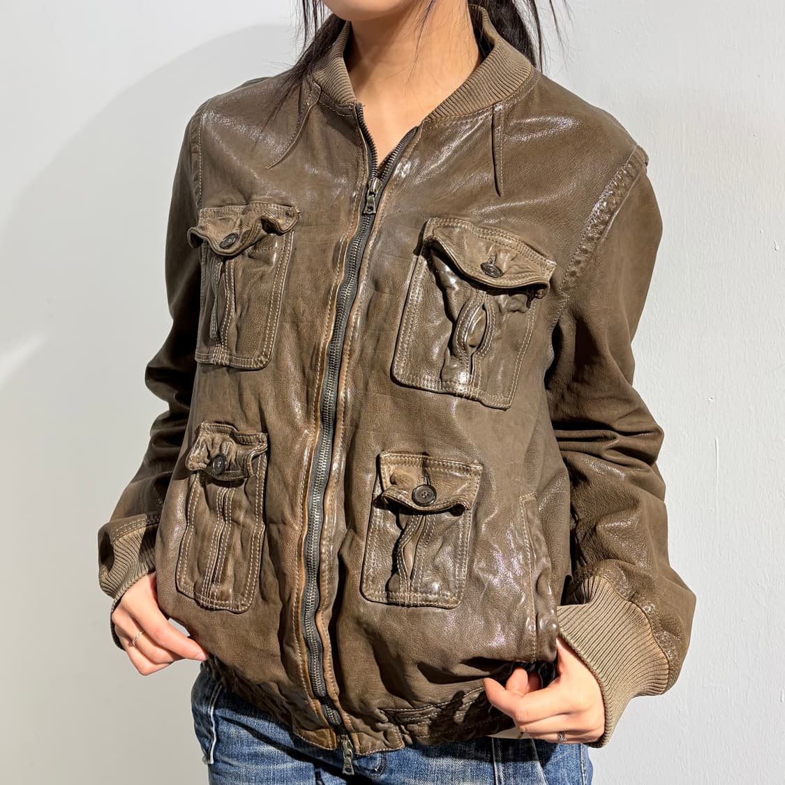 Neil Barrett 닐바렛 버팔로 가죽 레더 자켓  상품이미지1