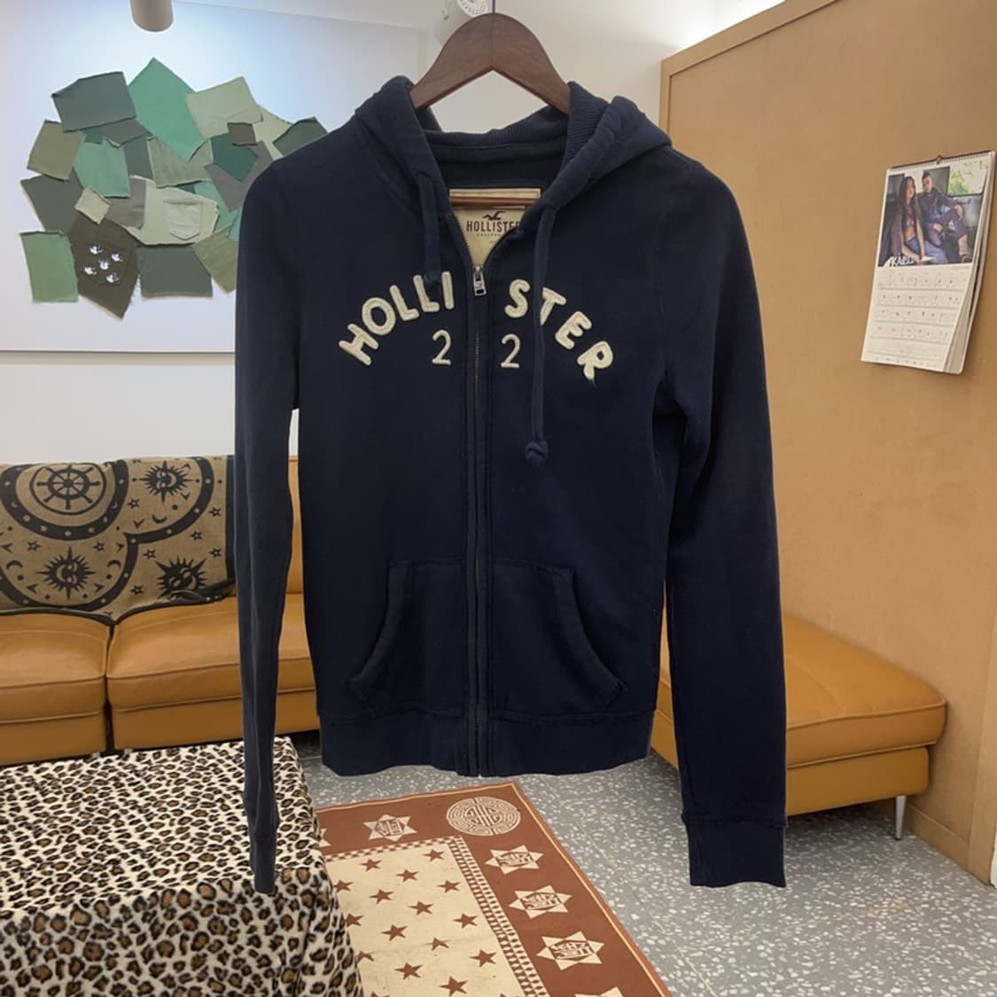 홀리스터 올드스쿨 레트로 빈티지 약기모 후드집업 M C09179 상품이미지3