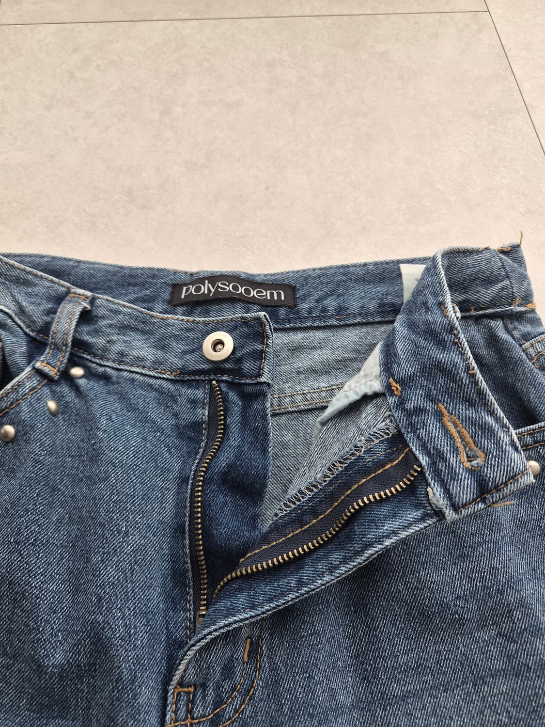 폴리수엠 스터드 데님팬츠 1사이즈 상품이미지3