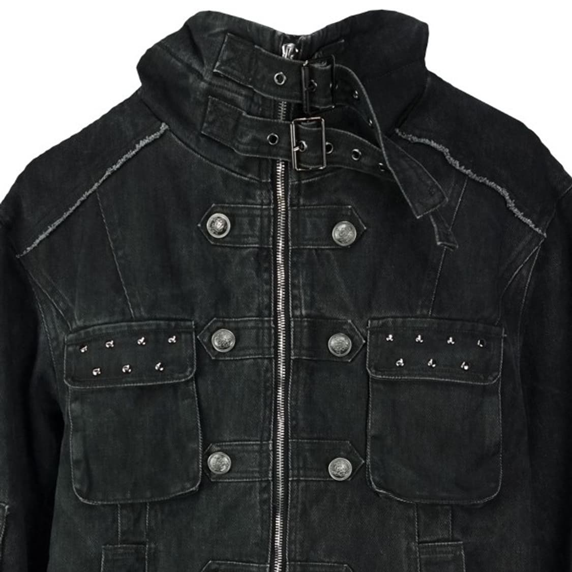 [더블펀치] 나폴레올 투웨이 집업 데님 자켓 M19884 상품이미지4