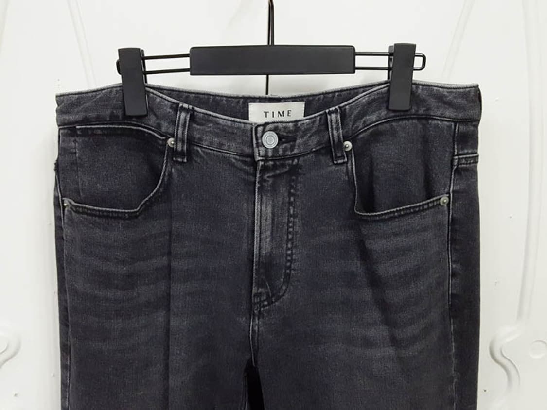 타임옴므 남성 테이퍼드핏 블랙진 32 상품이미지2