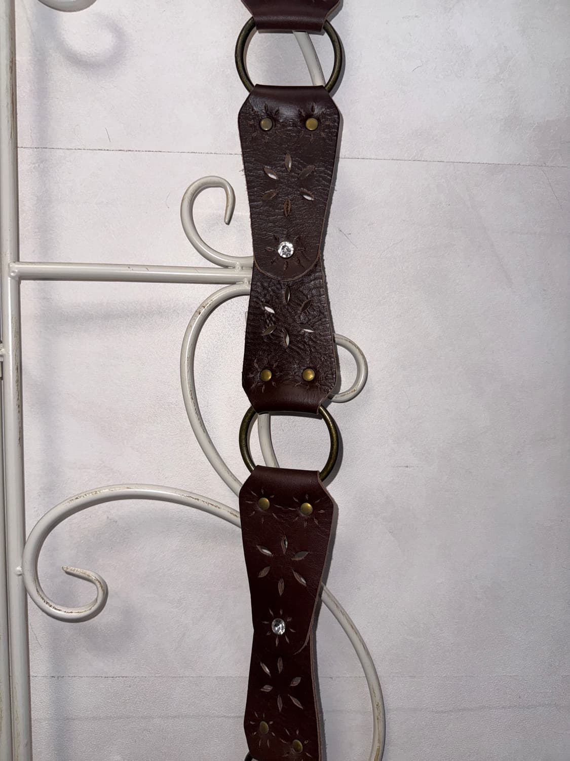 Brown bohemian flower cubic ring belt 상품이미지5