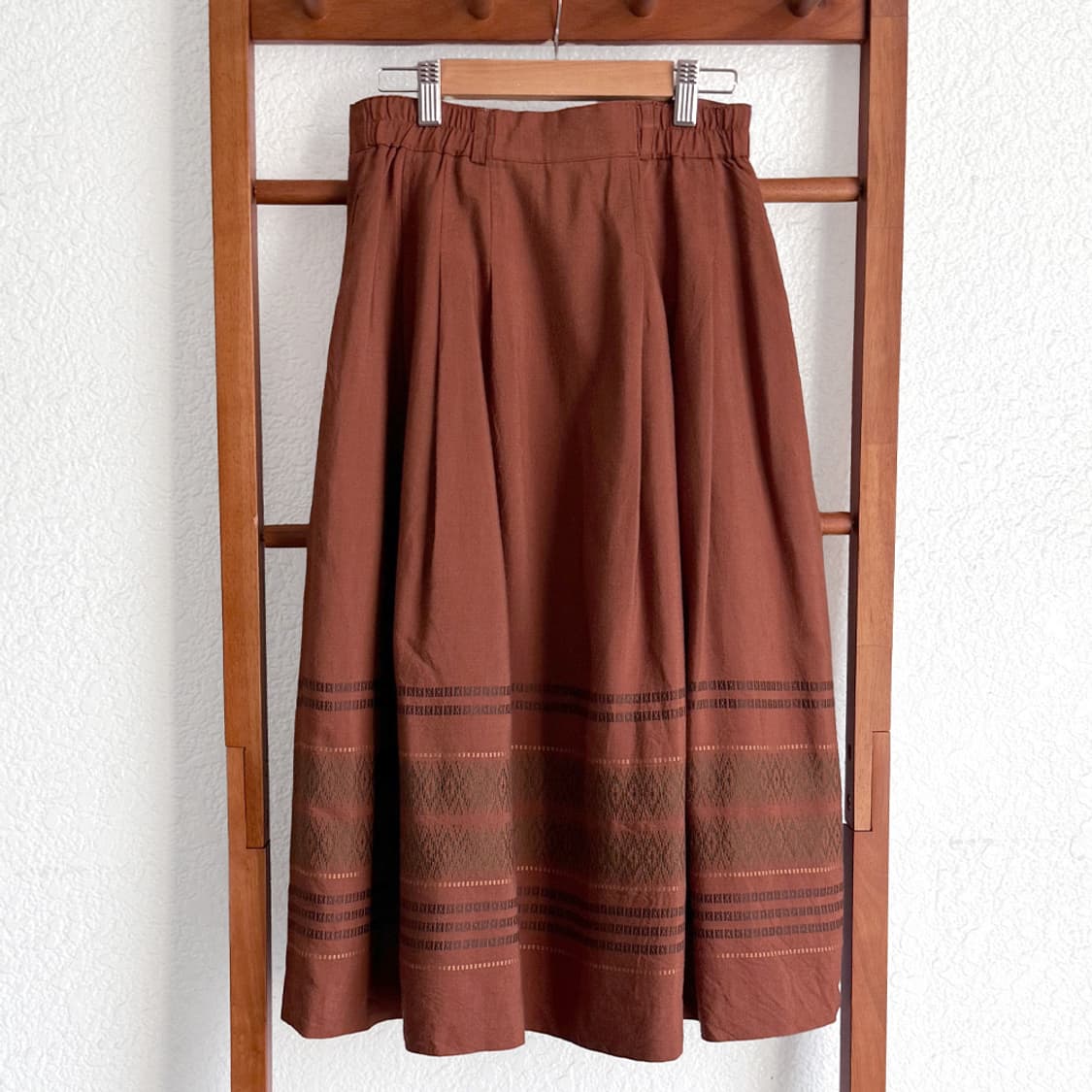 코티지 우드라인 버튼 스커트  상품이미지8