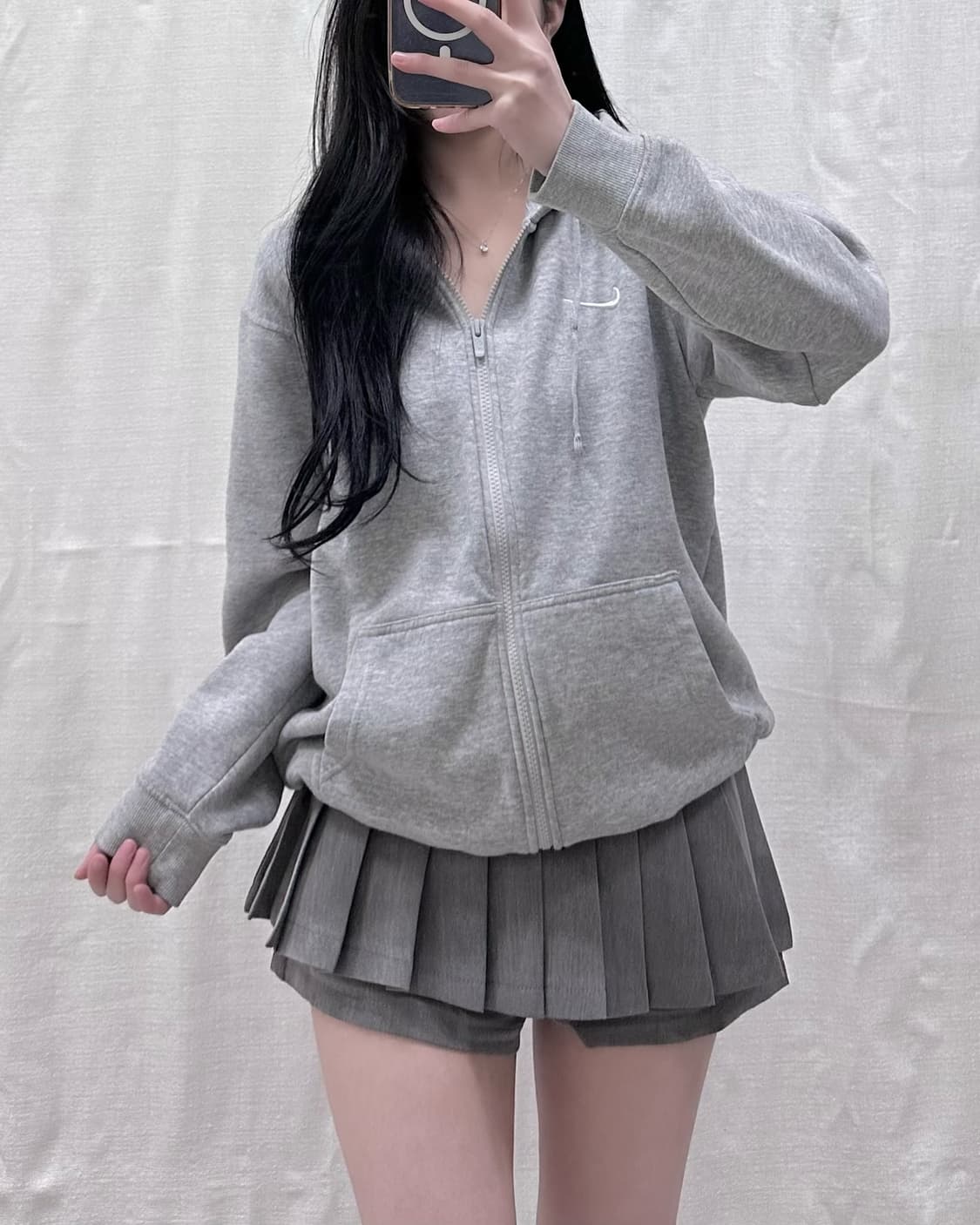 나이키 그레이 후드집업 상품이미지1