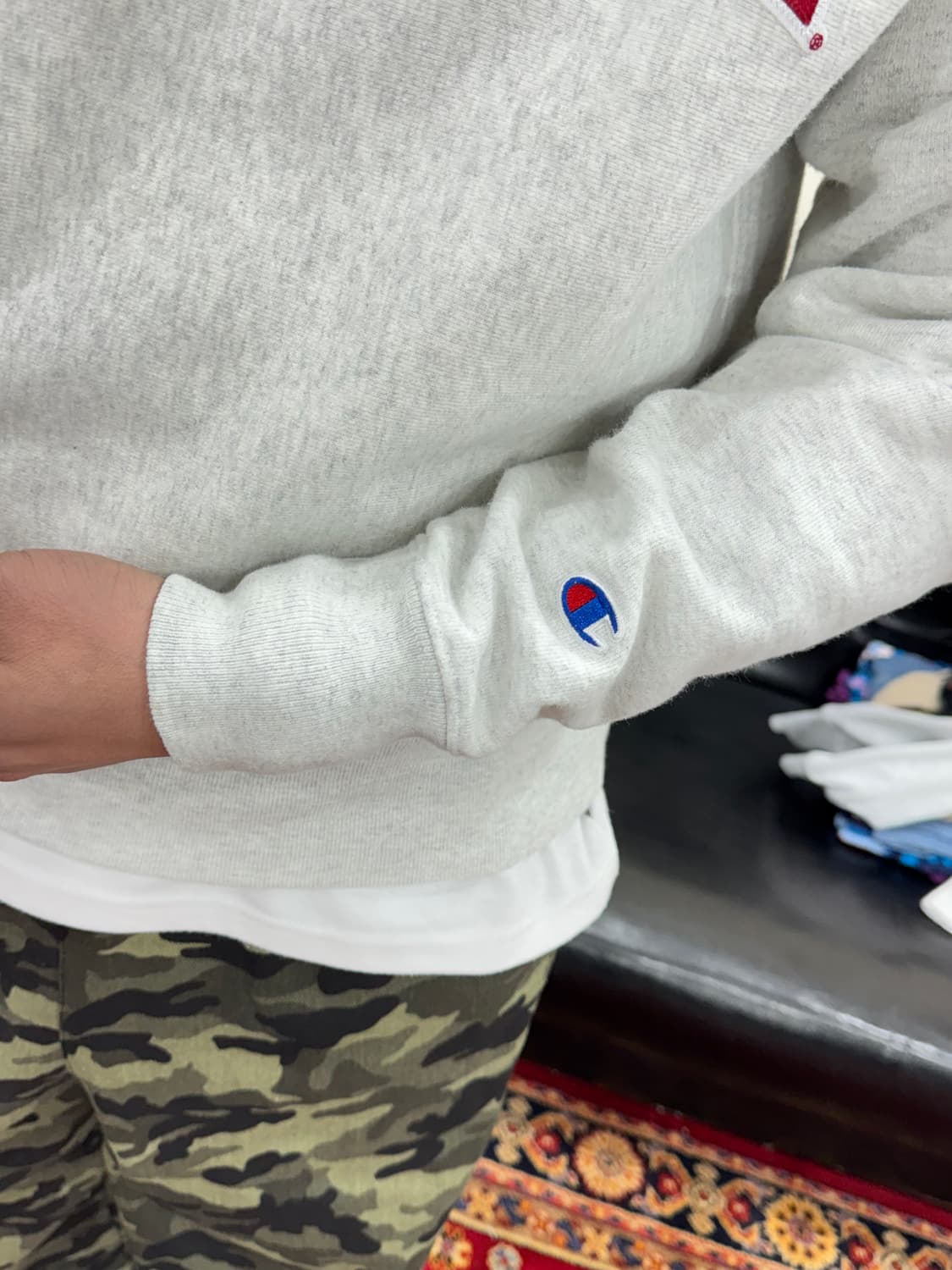 챔피온 인디애나 리버스 위브 스웻셔츠 M 상품이미지3