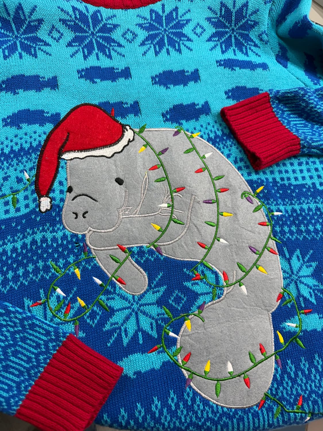 U.S.A. 크리스마스 매너티 어글리니트 코튼100%  상품이미지1