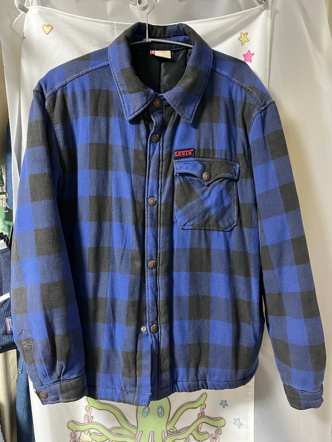 리바이스 누빔 체크 셔츠 자켓 키즈 165(남성S) 상품이미지1