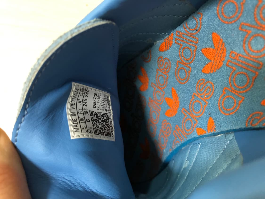 아디다스 오리지널 함부르크 라이트 블루 오렌지 GX7223 상품이미지7