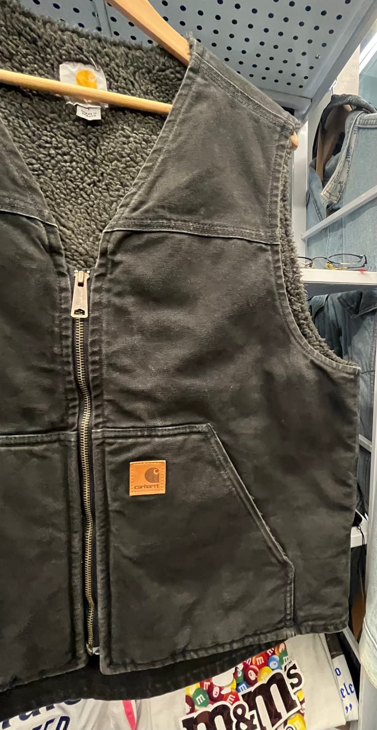 10s 칼하트 워크 베스트 BLK 블랙 털 안감 조끼 상품이미지3