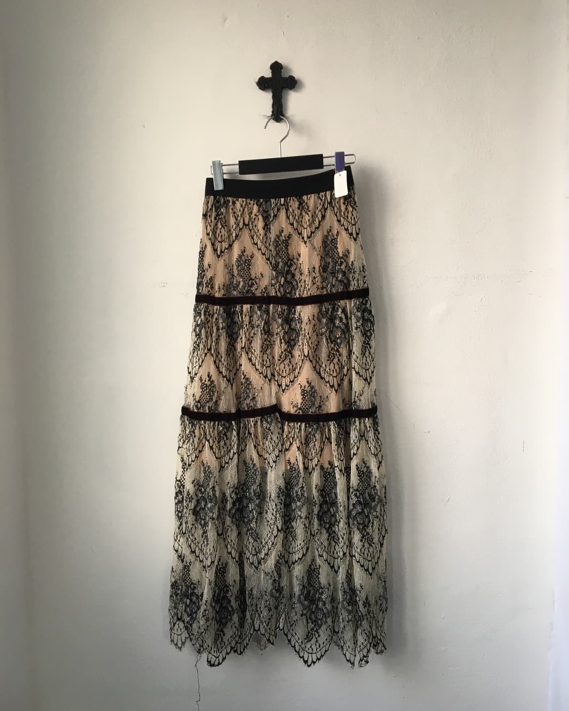 Ornament pattern lace skirt 상품이미지1