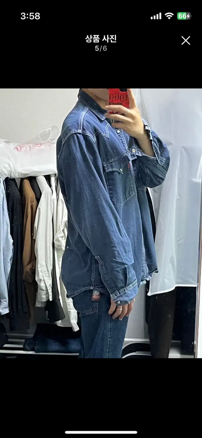 리바이스 웨스턴 데님 셔츠 상품이미지5