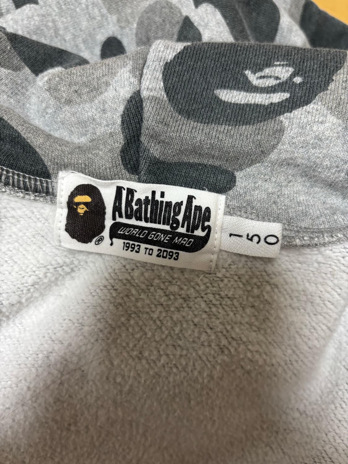 베이프 어 베이싱 에이프 헤더 그레이 카모 집 후드 그레이 상품이미지3