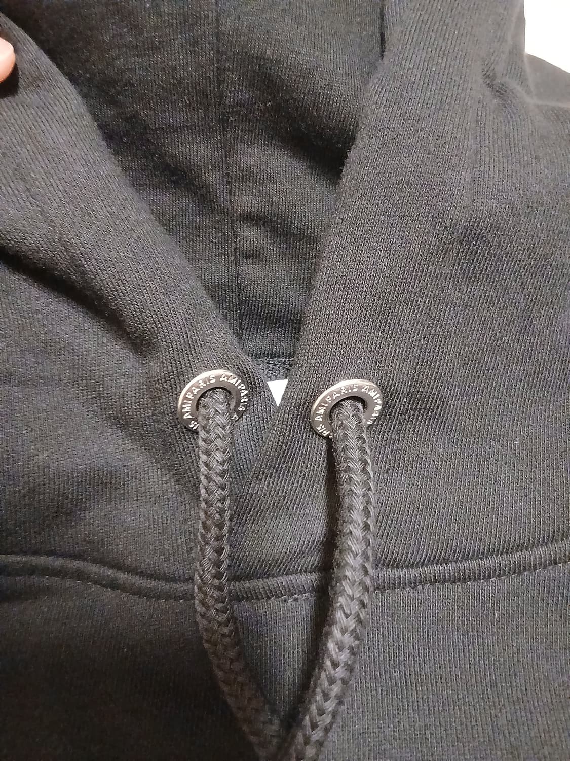 아미 블랙 후드티(정품인증 큐알확인, 기모X) 상품이미지3