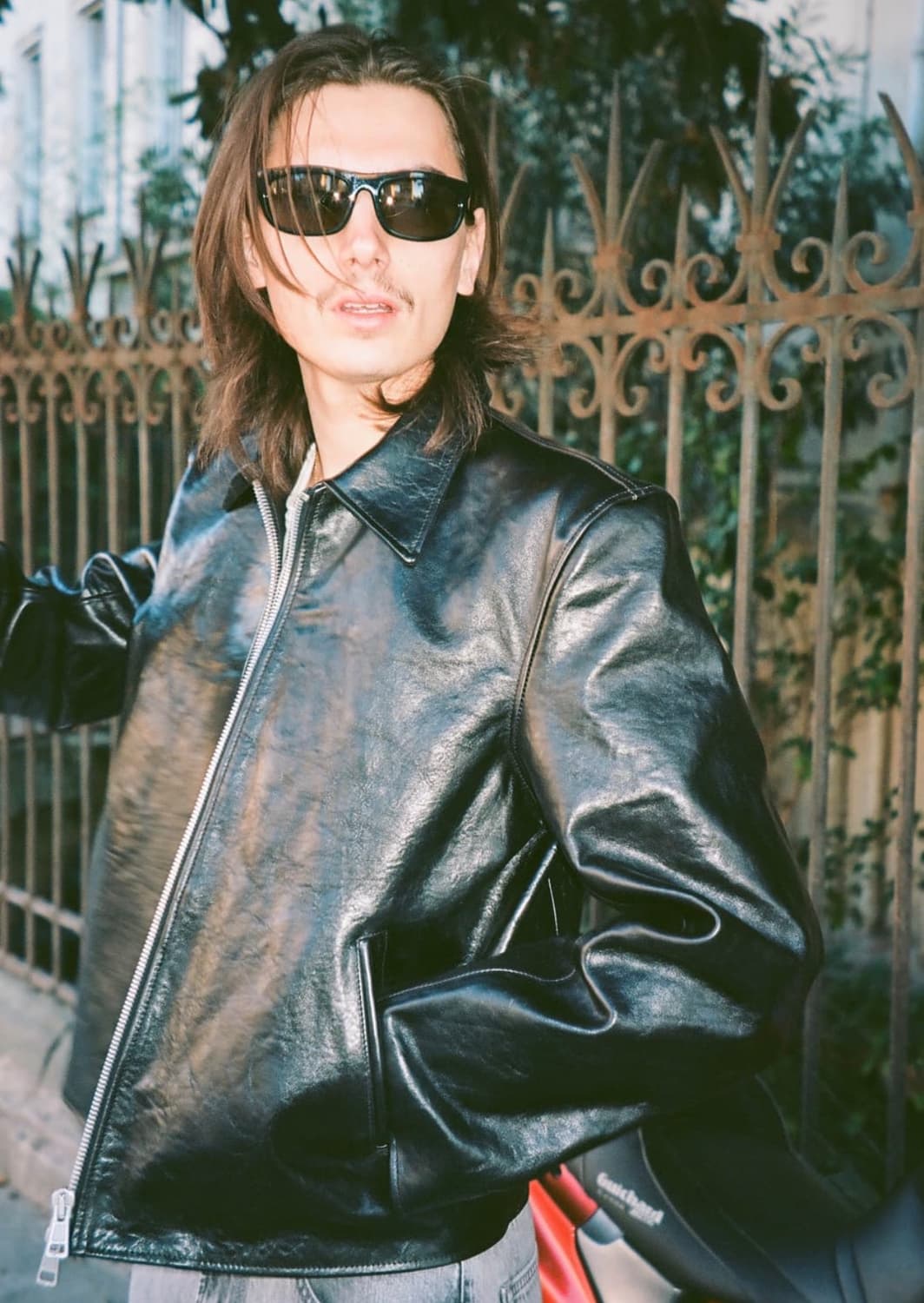 [48] 아워레가시 미니 레더 가죽 자켓 블랙 상품이미지1