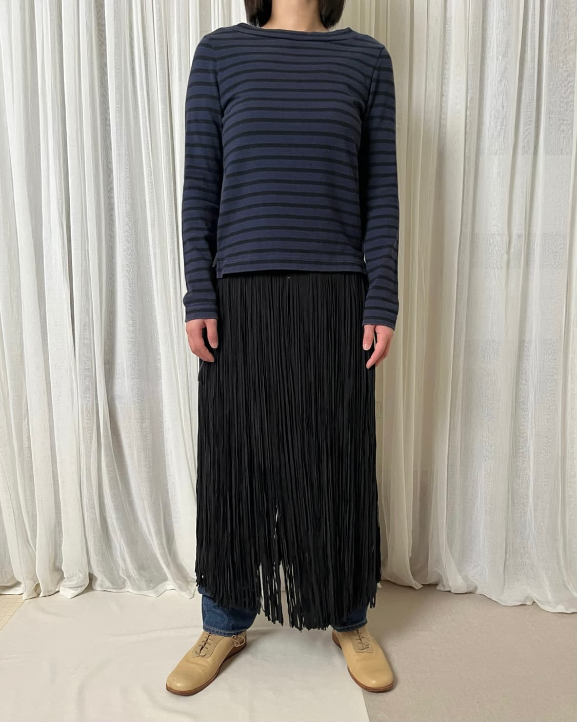 사카이 도킹 스트라이프 롱슬리브 티셔츠 sacai 상품이미지6