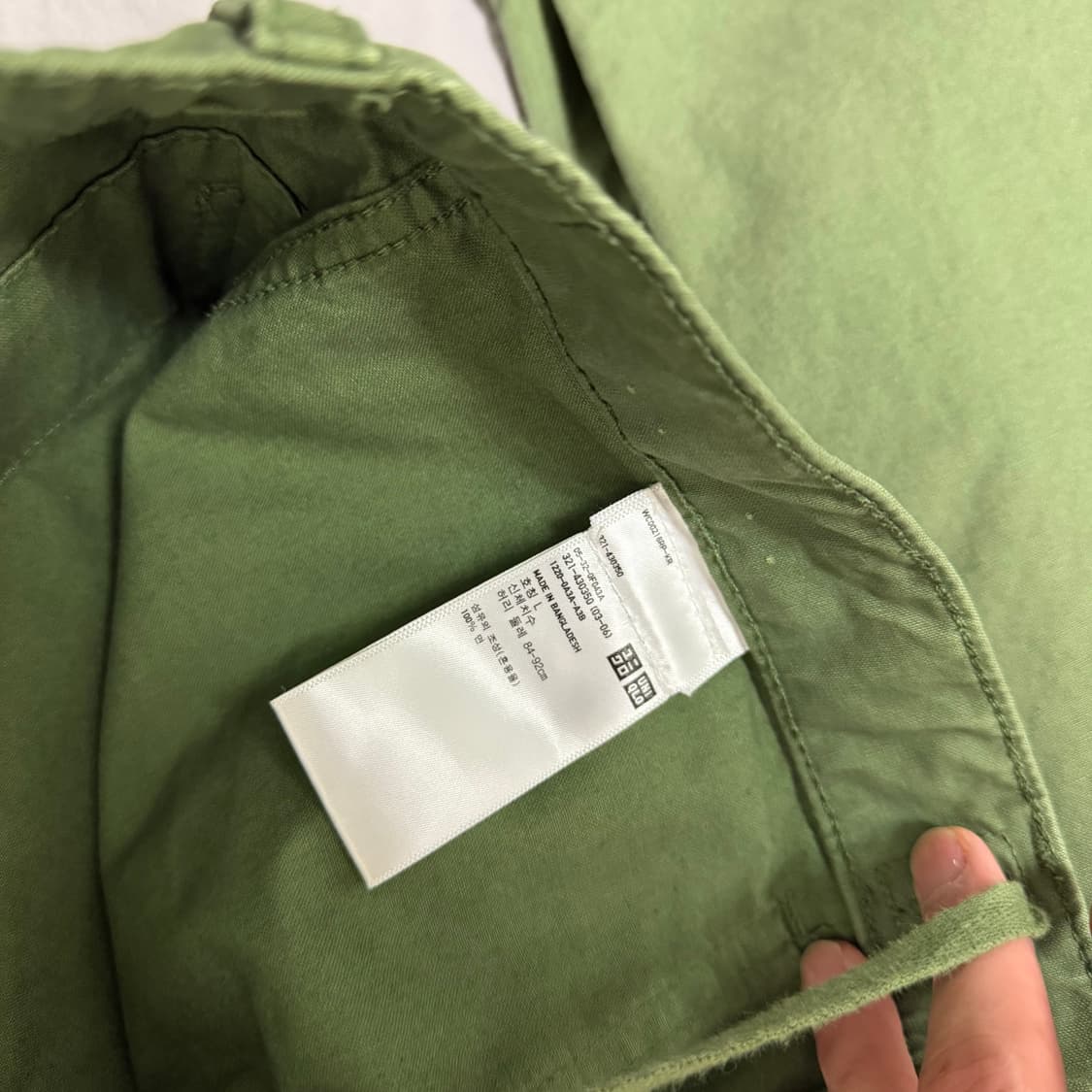 유니클로 워크팬츠 올리브 L 상품이미지2
