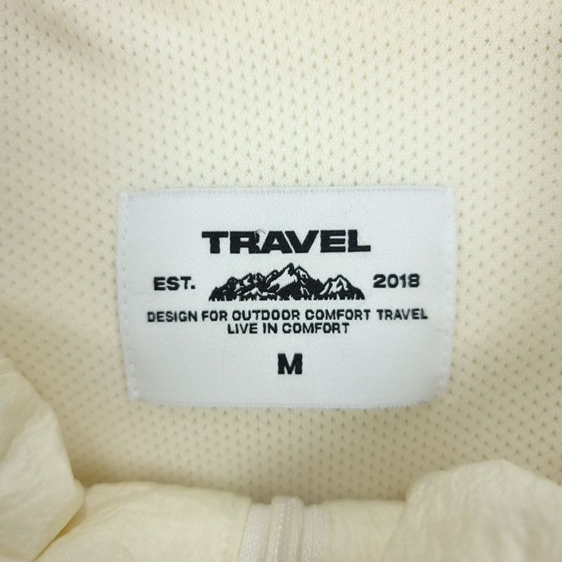 [트래블] 오버사이즈 후드 바람막이 자켓 크림 M19664 상품이미지8