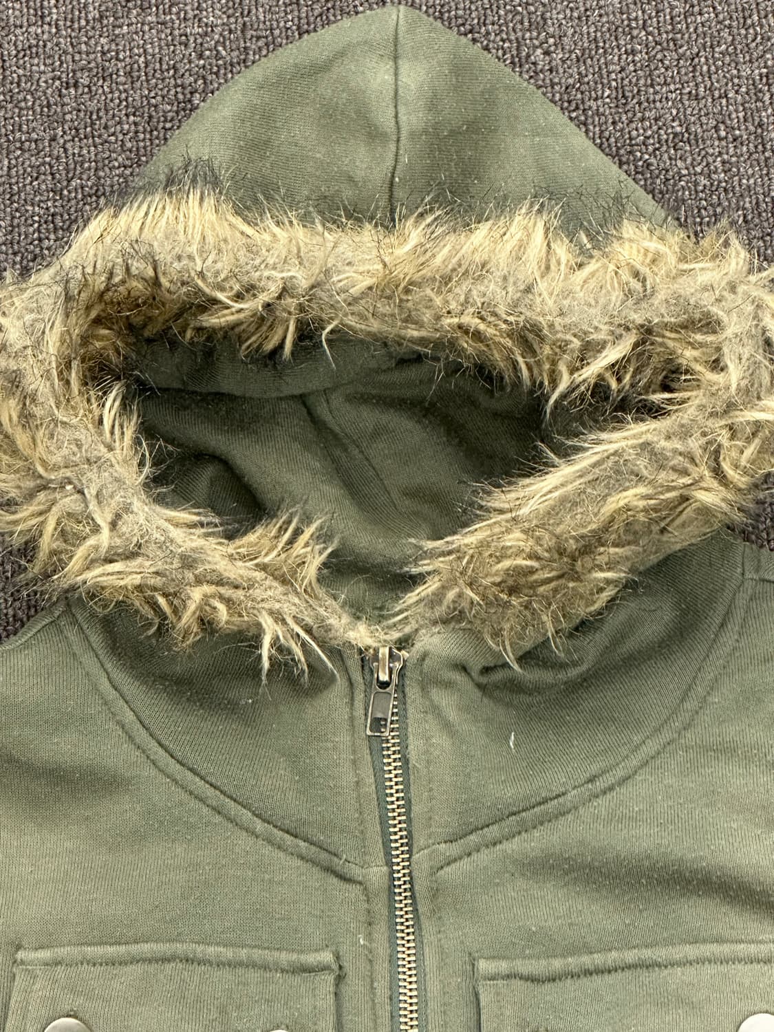 OS)재패니즈 빈티지 퍼 셰르파 롱 후드집업 상품이미지3