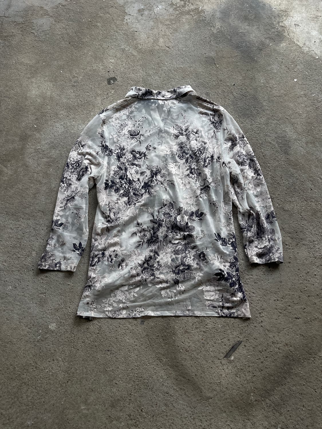 dark rose see through shirts 상품이미지5