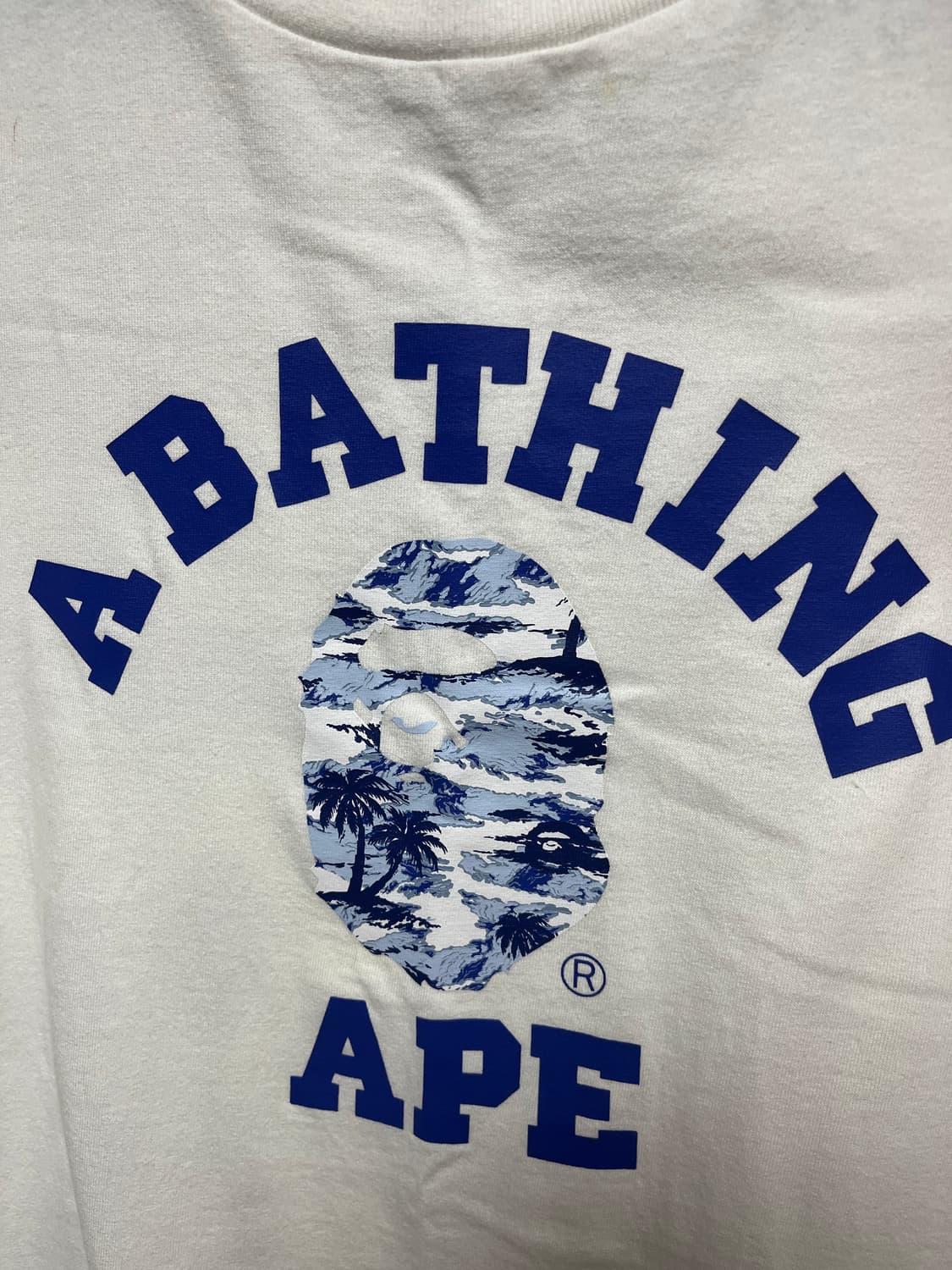 베이프 카모 티셔츠 블루 L 상품이미지2