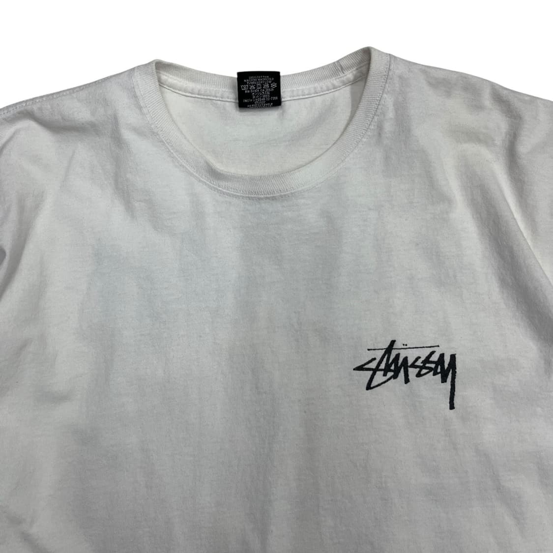 스투시 백 주사위 프린팅 화이트 반팔 XL ( 세탁완료 ) 상품이미지5