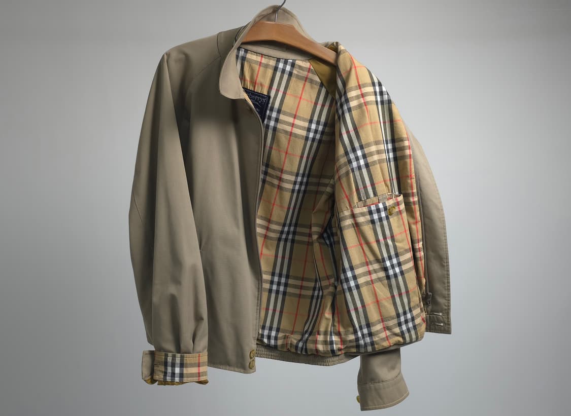 버버리 정품 영국생산 베이지 블루종 해링턴 자켓 오리지널 금사 엠블럼 1 상품이미지3