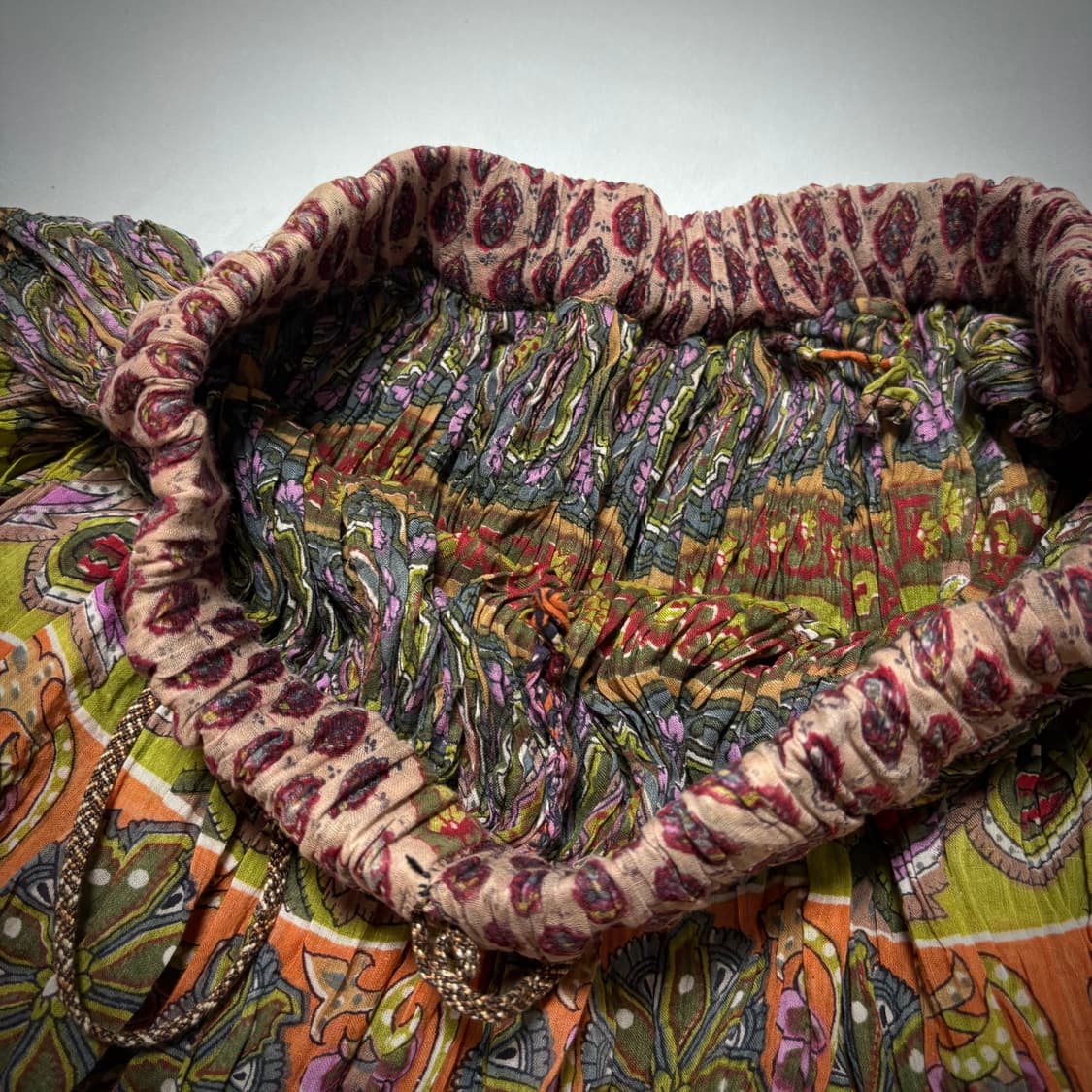 [90s Bohemian Multi-Pattern Skirt] 상품이미지3