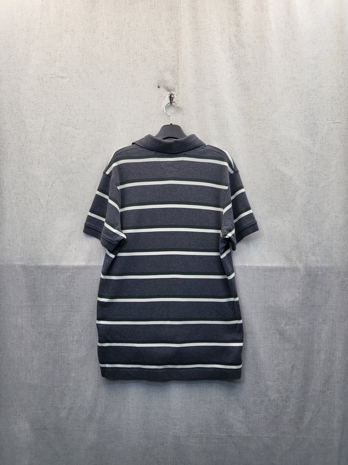 타미힐피거 스트라이프 반팔 카라티 그레이 상품이미지2