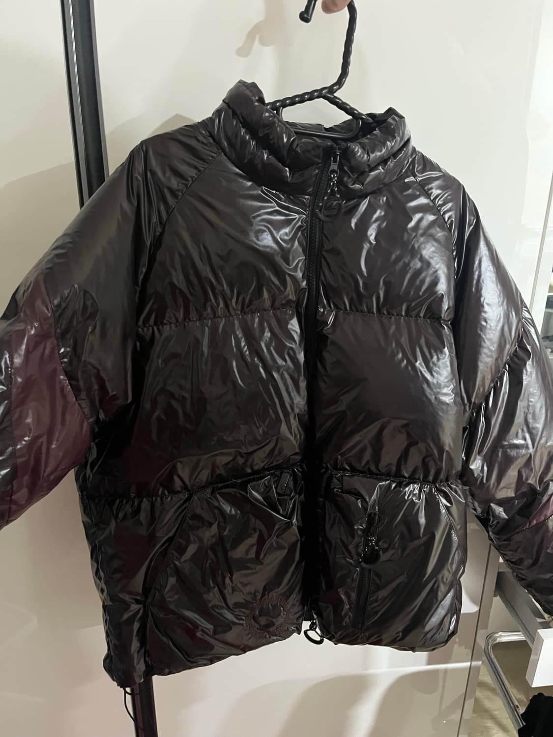 마뗑킴 컬러 포인트 푸퍼 다운 점퍼 브라운 상품이미지2